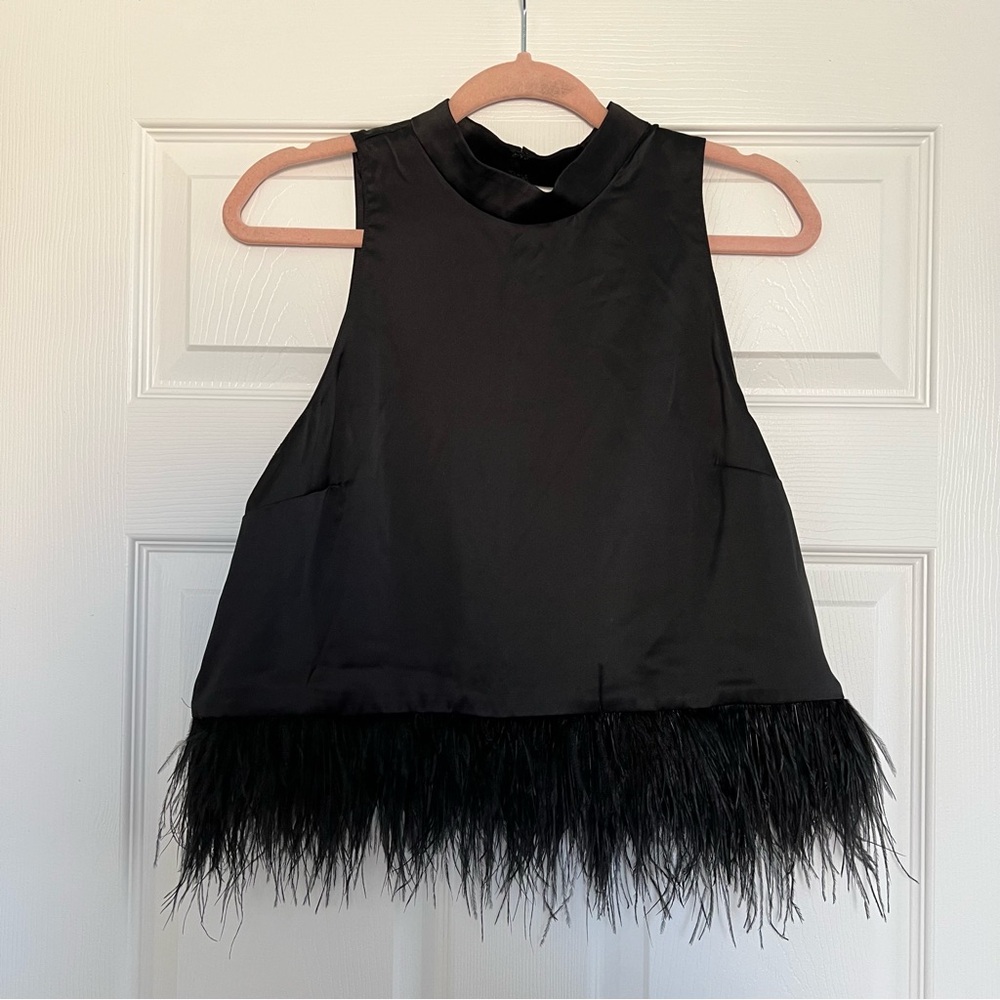 NWT DELFINA TOP - black - large